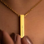 PERSONALIZED CUBOID GOLDEN PENDANT