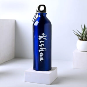 BLUE STAINLESS SIPPER WATER BOTTLE